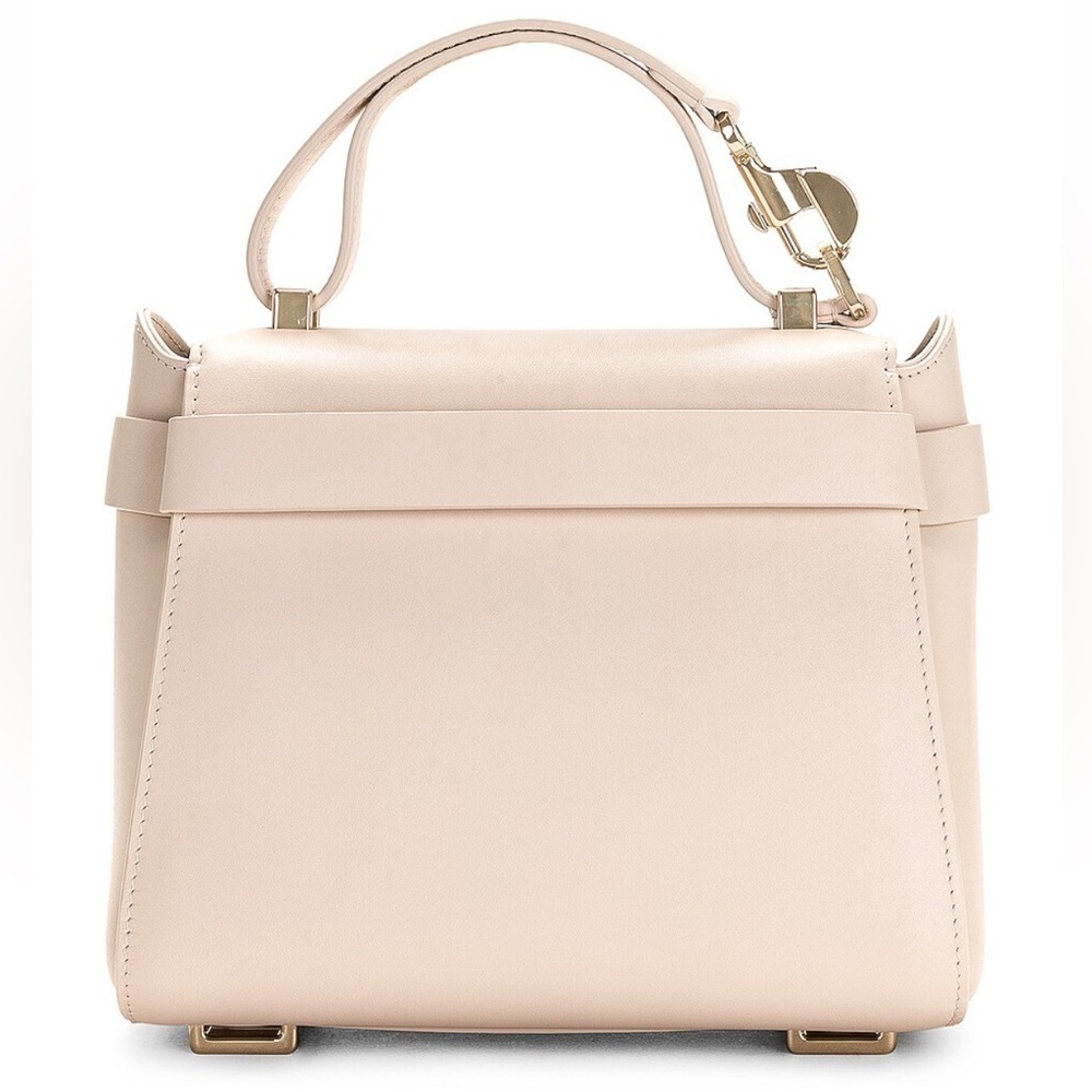 Chloé Nacha Small Top Handle Leather Bag in beige nude NWT - Picture 5 of 16